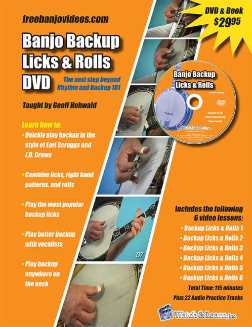 Backup Licks and Rolls Book and DVD by Geoff Hohwald