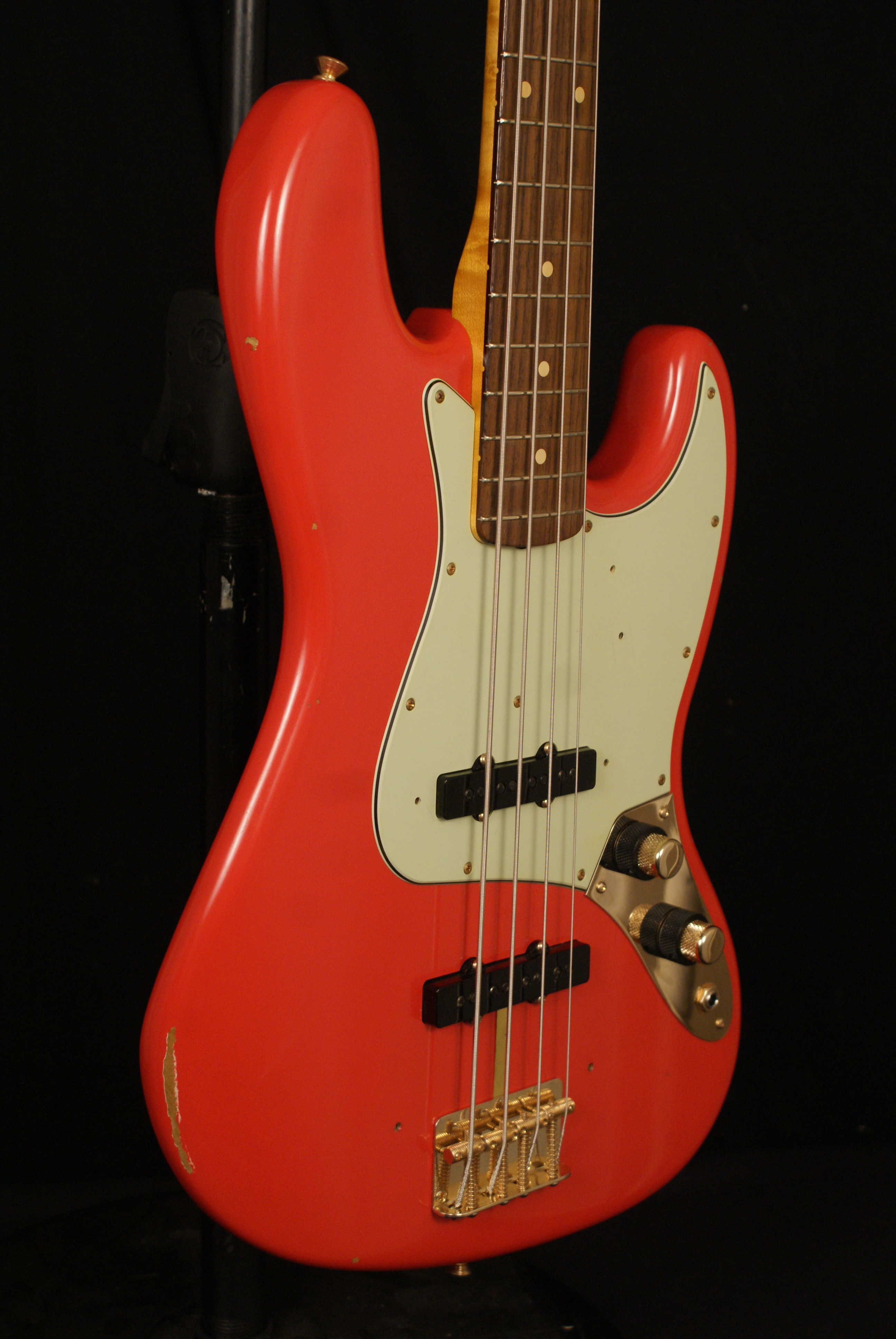 perfume Plow tear down Fender Custom Shop Fiesta Red Jazz Bass '60 Relic - BanjoWarehouse.com
