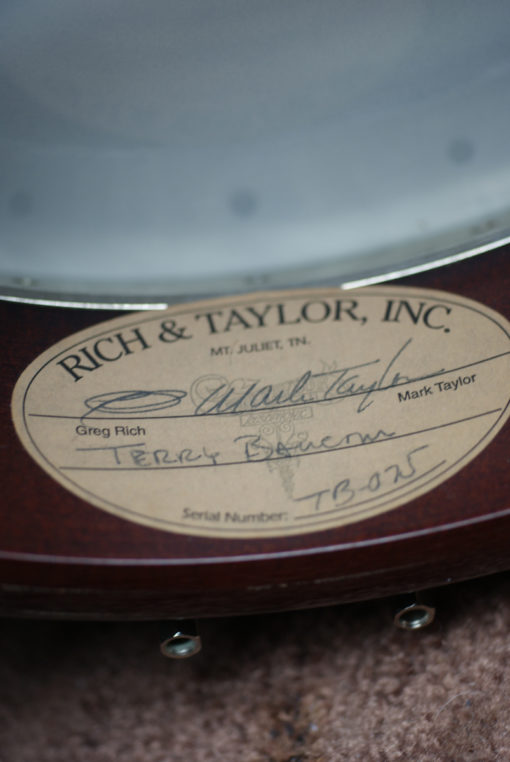 Rich and Taylor Banjo Terry Baucom Rich and Taylor Banjos