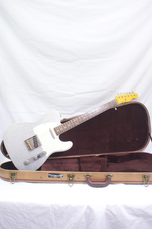 Nash T63 Electric Guitar Silver Sparkle with hardshell case