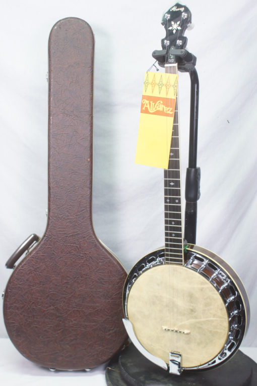 1970s Alvarez 5 string Banjo Made in Japan with Original Case and TAg for Sale