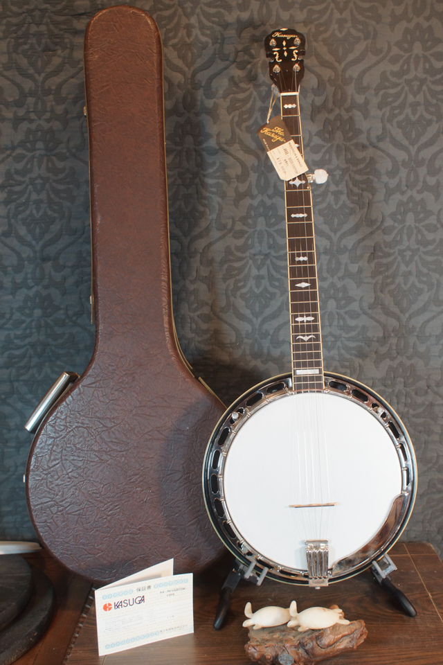 Vintage 1970's Kasuga Custom RB250 copy LEFT HANDED 5 string Banjo with  Original Case, Tag and Warranty/ Japan