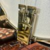Gold Tone Mastertone OB-2 banjo chrome tailpiece detail with coordinator rods
