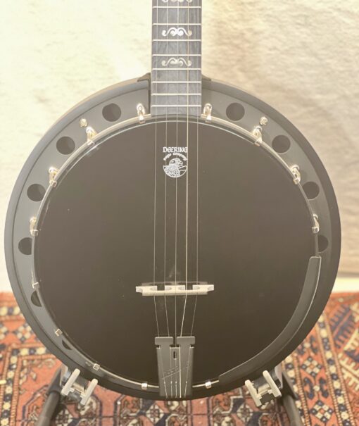 Left-handed Deering Goodtime Blackgrass Special 5-string banjo with free hardshell case - Image 9