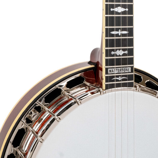 Left-handed Gold Tone Mastertone™ OB-3: Orange Blossom "Twanger" Pre-War Style Resonator Banjo with Case - Image 4