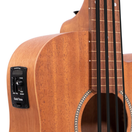 M-Bass25FL 25-Inch Scale Fretless Acoustic-Electric MicroBass with Gig Bag - Image 4