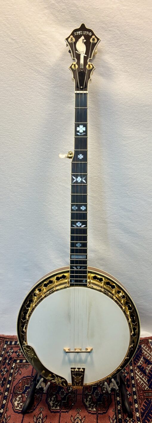 1987 Gold-plated Stelling Virginian Banjo with hardshell case - Image 10