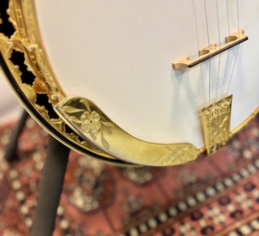 1987 Gold-plated Stelling Virginian Banjo with hardshell case - Image 5