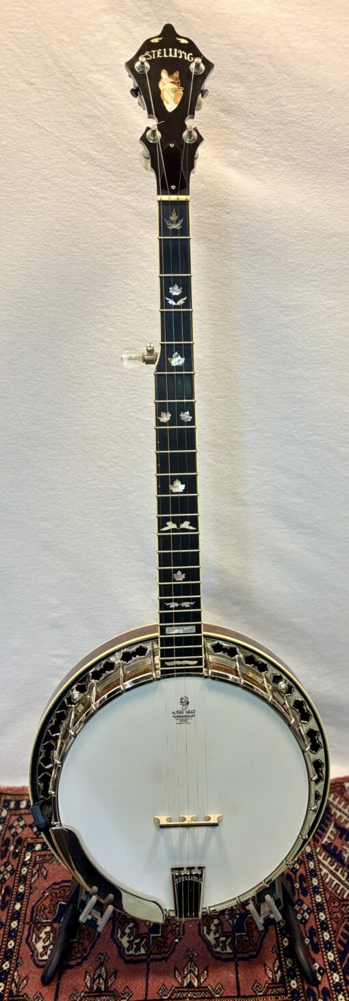 1998 Stelling Red Fox Five-String Resonator Banjo with original case