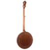 RK-ELITE 75 banjo back view displaying one-piece mahogany resonator with gloss finish and professional construction