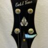 Gold Tone OB-2 JM Joe Mullins Signature banjo headstock with diamond mother-of-pearl inlay and premium Gotoh tuning pegs
