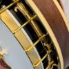 Detailed view of Gold Tone OB-2 JM premium brass hardware and tone ring construction