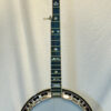 Full front view of 2003 Stelling Red Fox banjo with flame maple resonator and neck