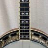 Recording King RKR-80 neck and fretboard view displaying bound ebony fingerboard with floral inlays and mahogany neck construction