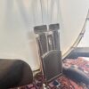 Recording King RKR-80 banjo strings and tailpiece area showing string attachment and hardware details