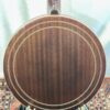 Recording King RKR-80 mahogany resonator back showing wood grain pattern and concentric ring details
