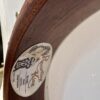 Recording King RKR-80 label detail inside resonator showing model specifications and manufacturing information