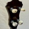 Rich & Taylor banjo headstock back view showing premium tuning machine quality and mahogany finish