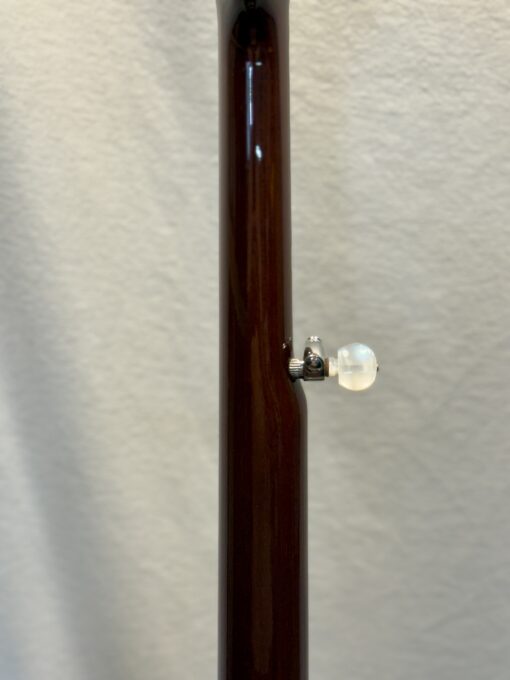 Rich & Taylor banjo neck heel attachment showing solid construction and professional craftsmanship