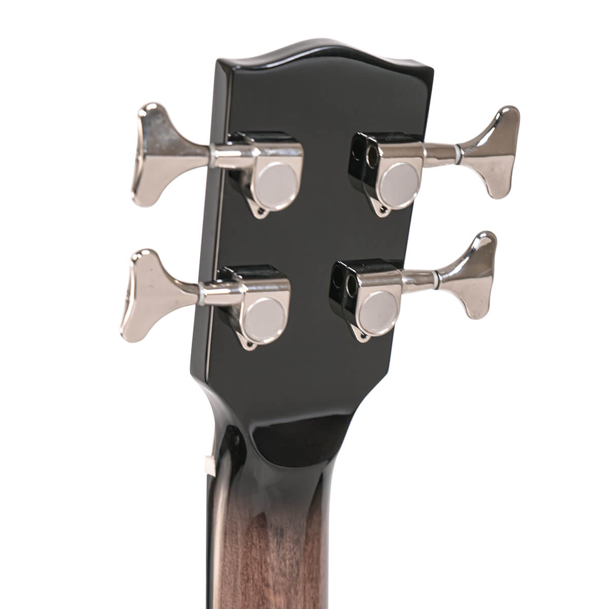 Gold Tone BB-400+ bass banjo rim showing 32 tension brackets and chrome hardware