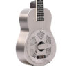 Gold Tone ResoUke angled front view highlighting brass resonator body and rosewood fingerboard