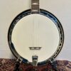 Front pot view of a 1960s Fender Artist banjo with Remo head and one-piece chrome flange