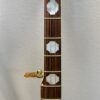 Lower frets of 2005 Gibson RB-18 Top Tension showing Art Deco bowtie pearl inlays on rosewood fingerboard