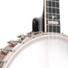 Gold Tone CEB-4 Marcy Marxer signature neck heel showing signature plate inlay, cream binding, and nickel tension hoop