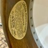 Interior of Gibson TB-4 rim showing original Gibson Mastertone Guarantee label from Kalamazoo, Michigan.