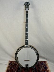 1936 Gibson TB-1 conversion full front view showing Flying Eagle inlays and original one-piece flange