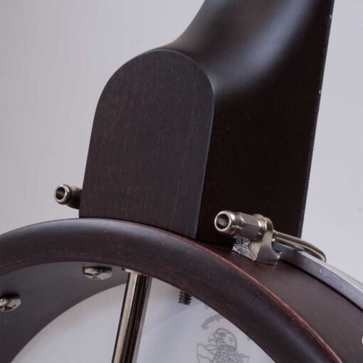 Deering Artisan Goodtime openback 5-string banjo front view dark red mahogany stain