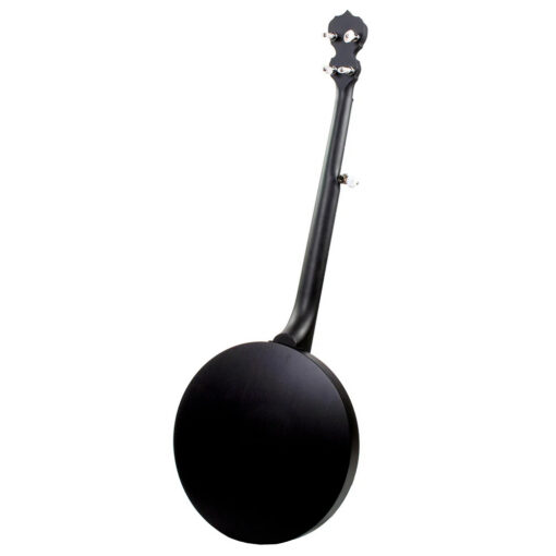 Deering Goodtime Blackgrass banjo back view showing black matte resonator