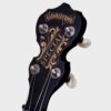 Deering Blackgrass Special banjo peghead with Goodtime Special engraving and planetary tuners