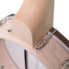 Deering Goodtime banjo neck heel and pot back detail showing coordinator rod and maple construction