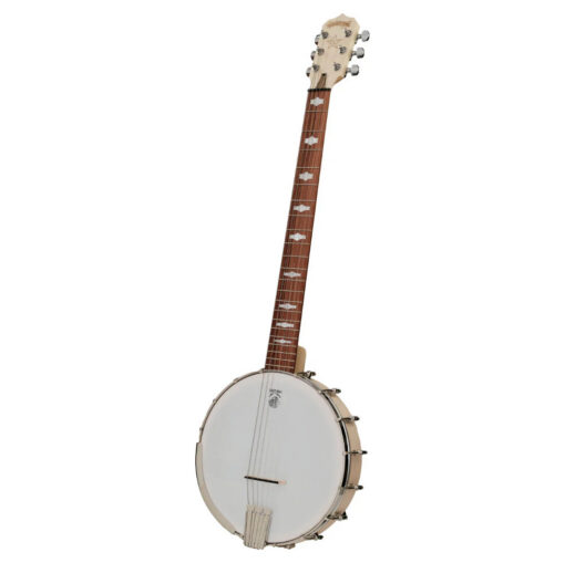 Deering Goodtime Six banjo angled left view