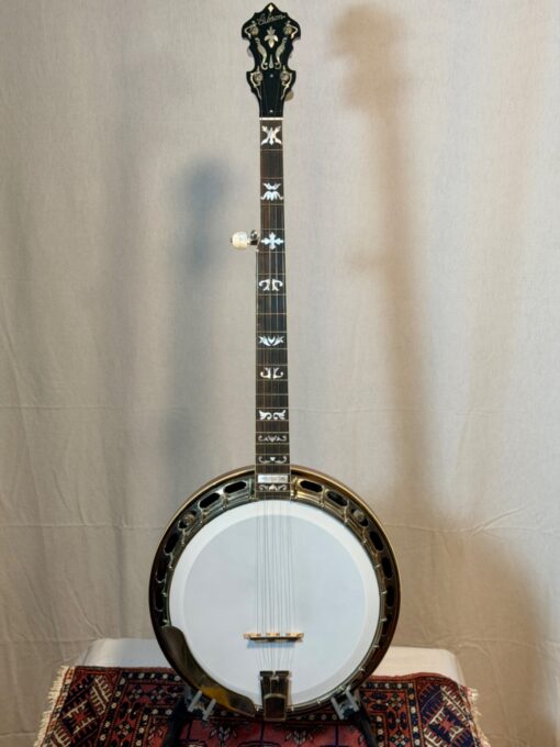 1932 Gibson TB-3 Mastertone banjo serial 115-8 converted to 5-string by Frank Neat with flying eagle inlays - full front view