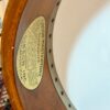 Original Gibson Mastertone Guarantee label and Gibson Inc Kalamazoo Mich label inside 1932 TB-3 rim