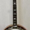 Gold Star GF-85 parts banjo, full front view showing leaves and bows inlay, one-piece flange, and mahogany resonator