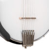 Maple bridge with ebony cap and Terminator tailpiece on the Gold Tone AC-6 Mini banjitar