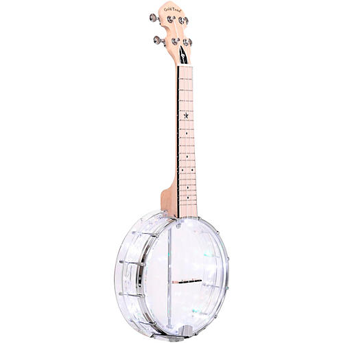 Gold Tone LGLT-D Lightup Little Gem Diamond See-Through Banjo Ukulele with Gig Bag