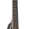 Gold Tone A-6 mando-guitar neck detail showing radiused rosewood fingerboard and dot inlays