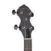 Gold Tone AC-12A banjo headstock front view showing covered guitar-style tuners and black buttons