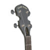 Gold Tone AC-1 banjo headstock front view with black covered guitar-style tuners