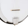 Gold Tone AC-5/L left-handed bluegrass banjo front detail with rosewood fingerboard and dot inlays