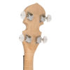 Gold Tone AC-5/L left-handed banjo headstock close-up showing ZeroGlide nut and tuner detail