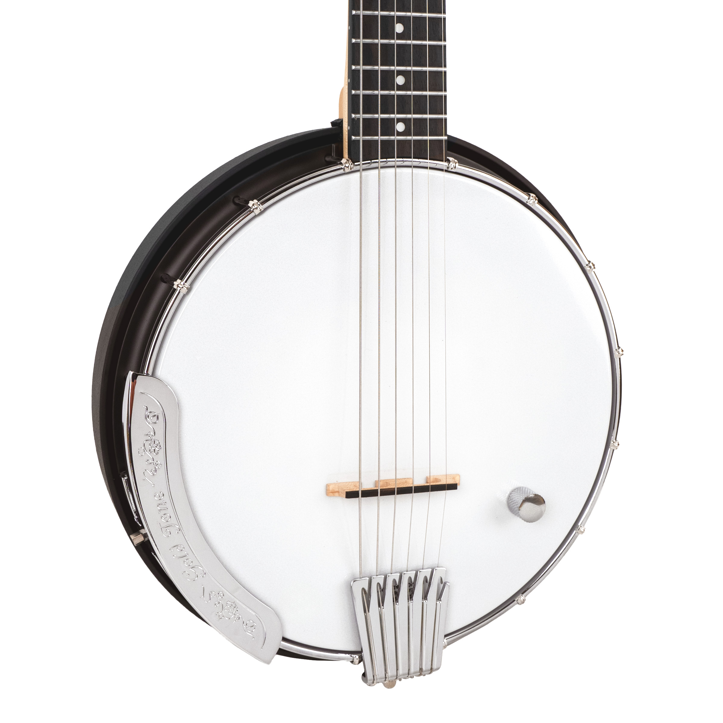 Gold Tone AC-6+/L left-handed acoustic composite banjitar full front view
