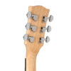 Gold Tone AC-6+/L left-handed banjitar headstock close-up showing metal tuner buttons and logo