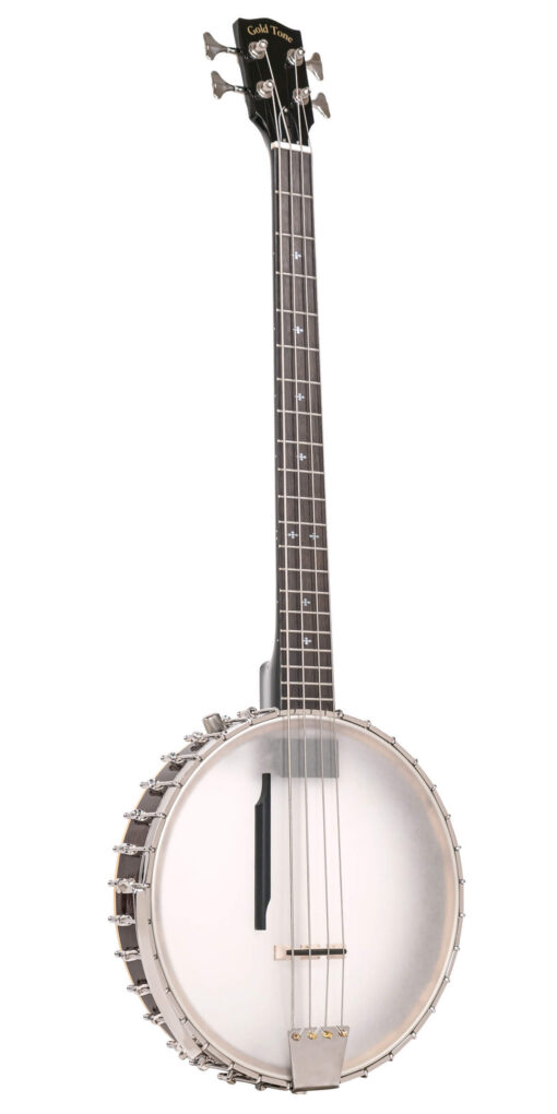 Gold Tone BB-400+ banjo bass front view natural high gloss finish