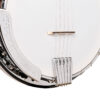 Gold Tone BG-150F/L left-handed banjo front detail showing bound neck and decorative inlay