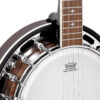Gold Tone BG-Mini Left-Handed banjo front view highlighting chrome hardware and no-knot tailpiece